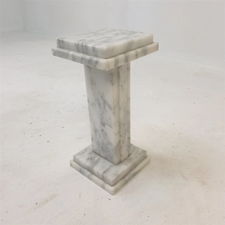 Italian Marble Plinth Stand Coffee Table