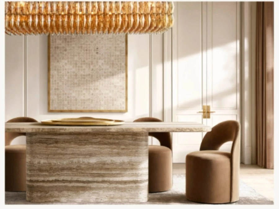 Beige Travertine Marble Table Beige Travertine Marble Table