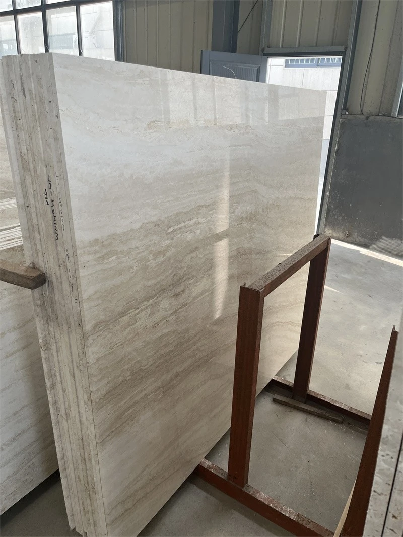 super white travertine big slab